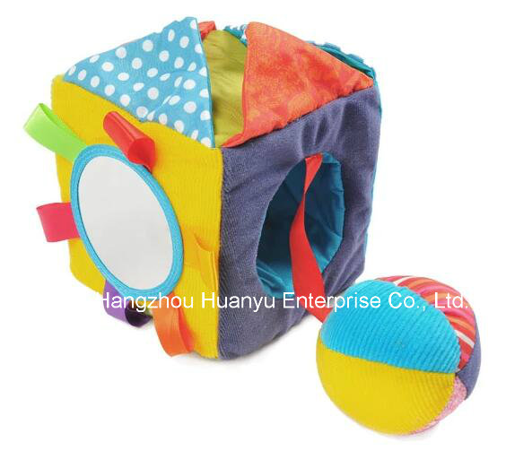 Factory Supply Baby Plush Stuffed Educational Block Toy