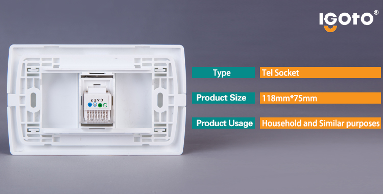 One Gang Telephone Socket