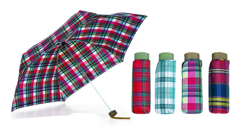 Check Fabric 3 Fold Automatic Umbrella (YS-3FA22083009R)