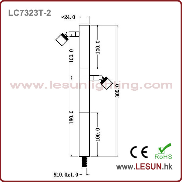 Rotating 2W LED Cabinet Light/Showcase Light LC7323t-2