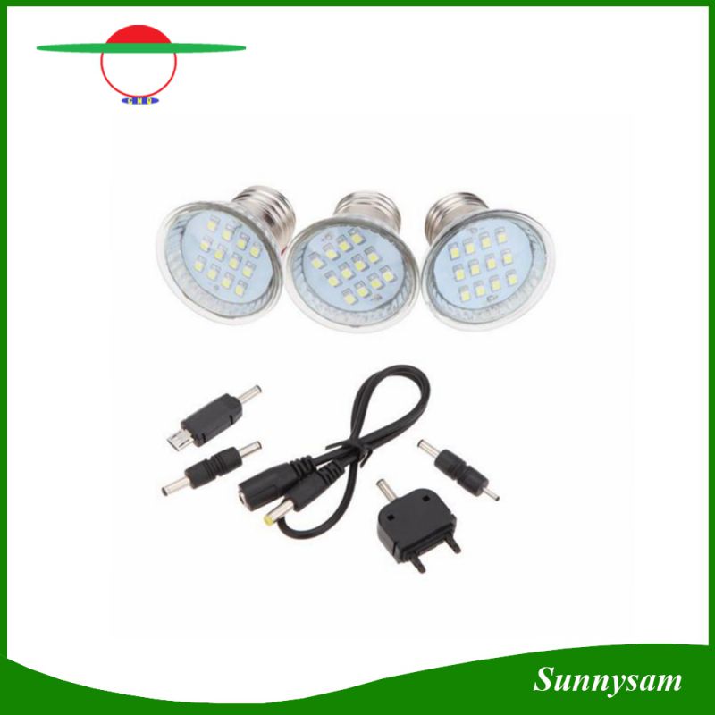 4W Solar Panel Lighting Home System Kit USB Charger with 3 PCS Light Bulb for Countryard Camping Fishing Emergency Security Lamp