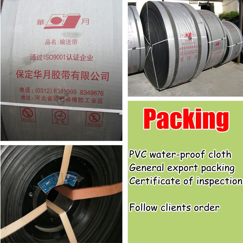 Cc Cotton Canvas Oil Resistant Conveyor Belt Strength 160-800n/mm Width 400-2200mm