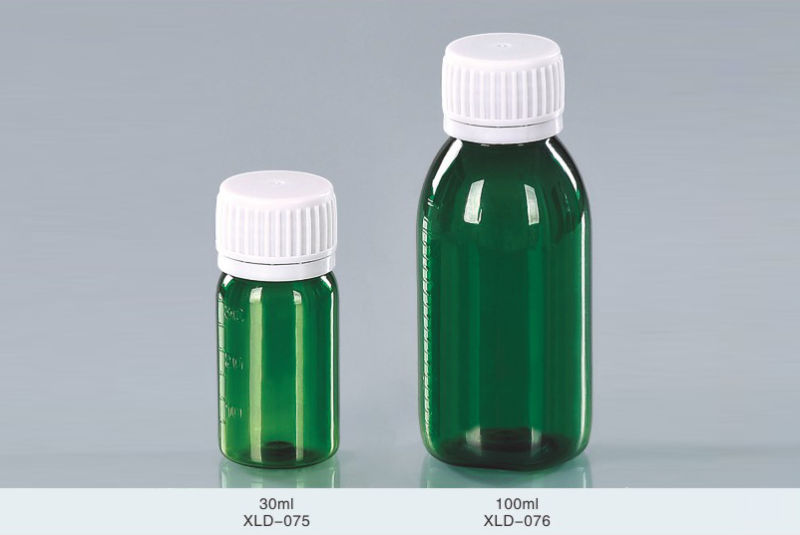 Amber Cough Syrup Bottle with Aluminium Screw Cap for Medicine