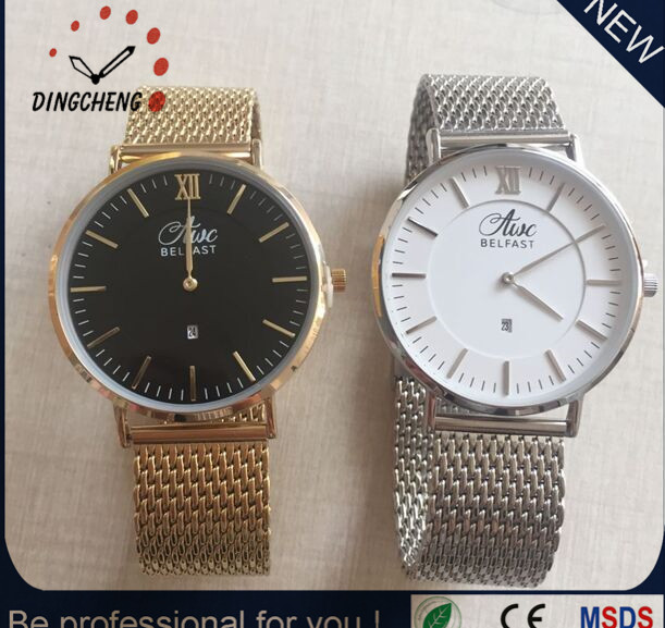 Dw Automatic Digital Stainless Steel Waterproof Wristband Fashion Sport Quartz Men Watch (DC-1101)