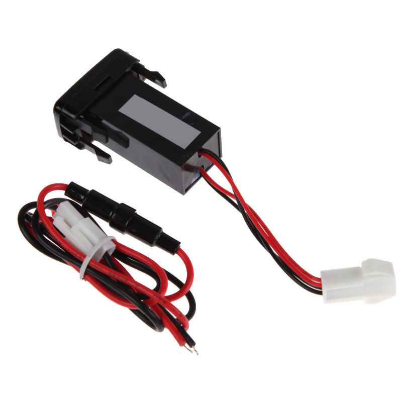 Car Dual USB Charger Audio Port Interface LED Light for Toyota Prado 120 Series