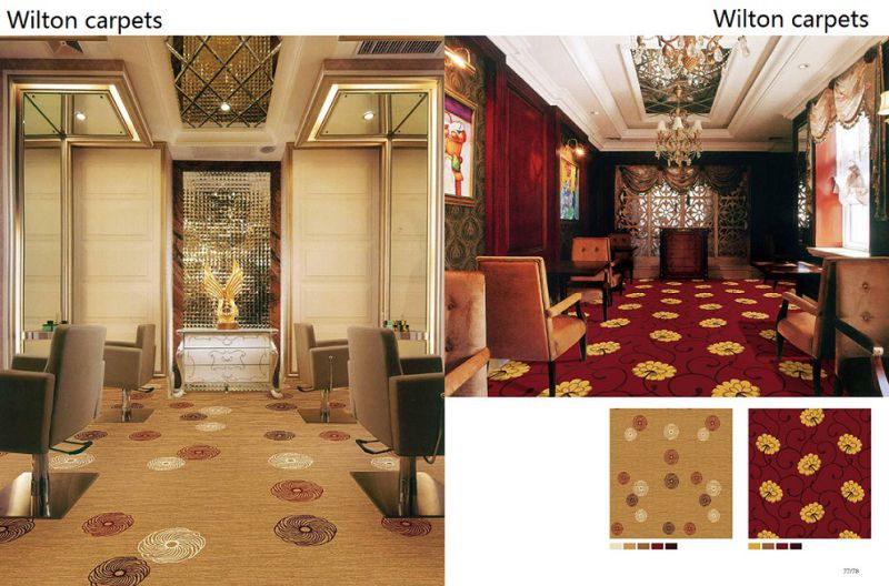 Machine Woven Jacquard Wool Wall to Wall Hotel Corridor Carpets