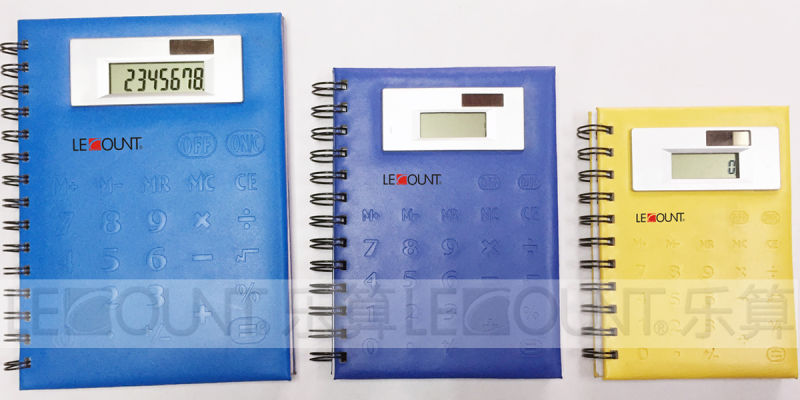 Large Size 8 Digits Notebook Calculator with PVC Front Cover (LC563A)