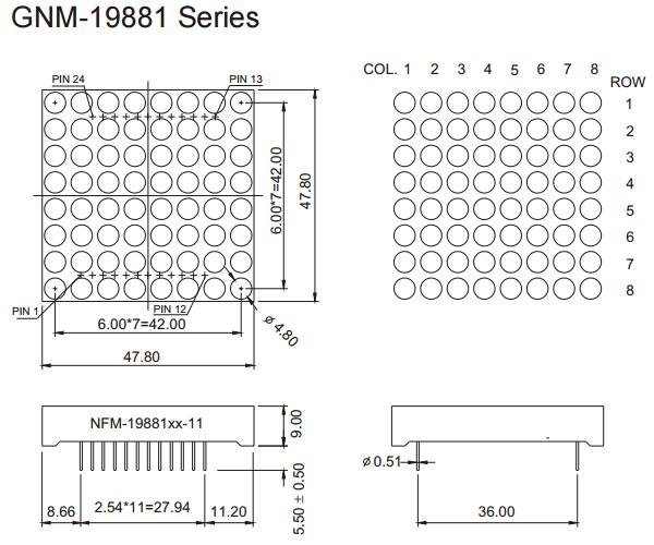 1.9 Inch, 4.8mm DOT (GNM-19881Ax-Bx)