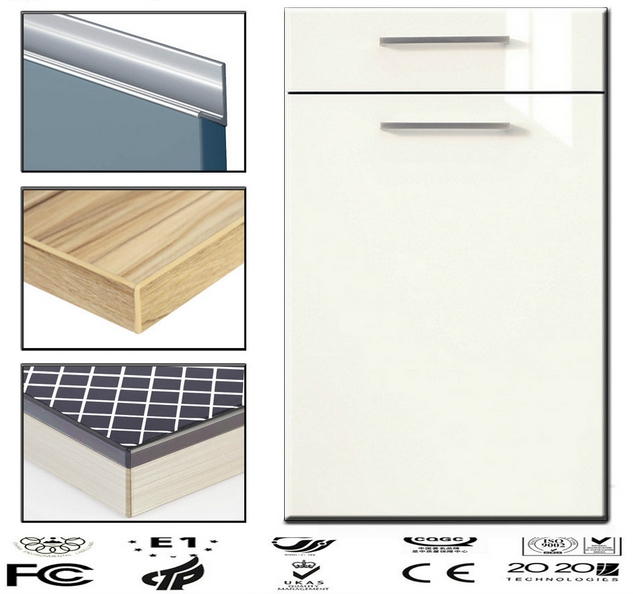 Factory Direct New Design Scratch Resistant Laminate Acrylic Kitchen Cabinet Door (many colors to choose)