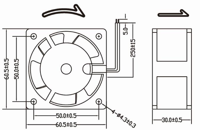 115V /230V Metail Frame 60mm 6030b Small AC Fan