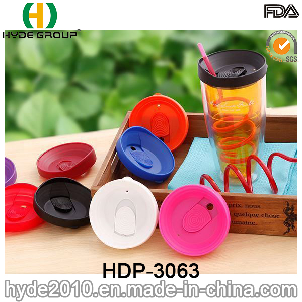 Wholesale 24oz BPA Free Plastic Juice Bottle, Customized Plastic Tumbler with Lid and Straw (HDP-3063)