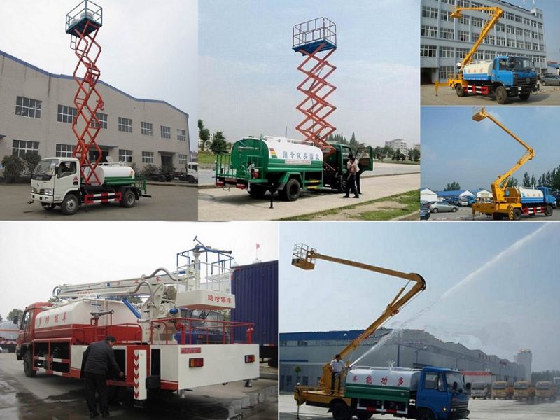 14m High-Altitude Working Aerial Ladder Truck with Water Tank