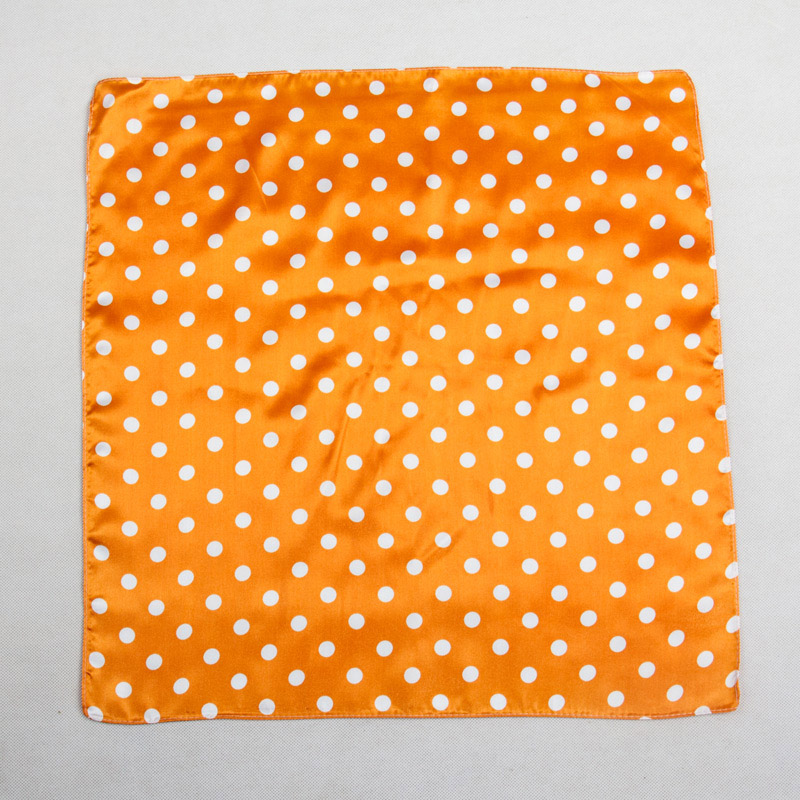 Polyester Color Yellow DOT Small Square Scarf