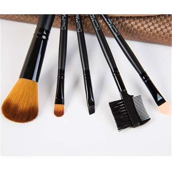 5 PCS Portable Cosmetic Makeup Brush Kit with Case