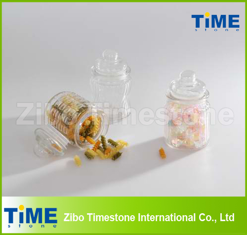 Set of Three Glass Jar with PP Lid and Spoon