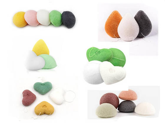 100% Natural Heart Shape Konjac Sponge/Facial Cleaning Sponge