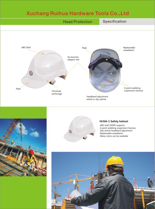 ABS Safety Helmet (HLNA-1) /Cheap Factory Safety Helmet Price, ANSI Custom Safety Helmet /V Model Safety Helmet, Safety Hard Hat, Ce En397 Helmet Construction