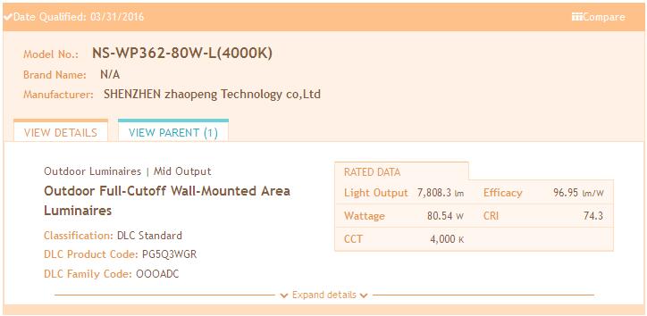 UL Dlc Listed 80W LED Wall Pack Light with 5 Years Warranty