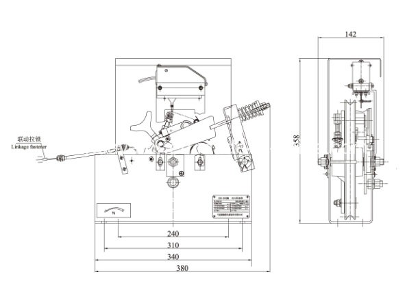 Elevator Parts with Bi-Direcional Room Lift Used Speed Governor (OS15-240B)