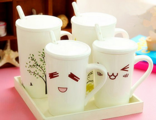 Customized Logo Couples Cup Porcelain Cup