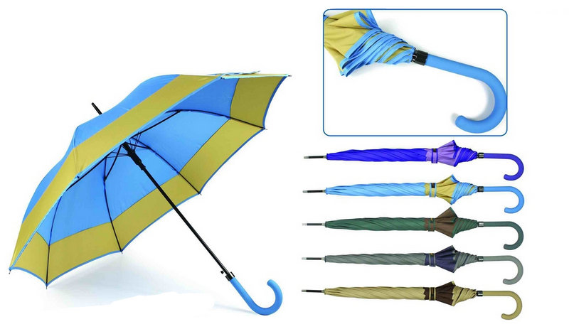 Border&Edged Solid Fold Open&Close Umbrellas (YS-3FD22083967R)