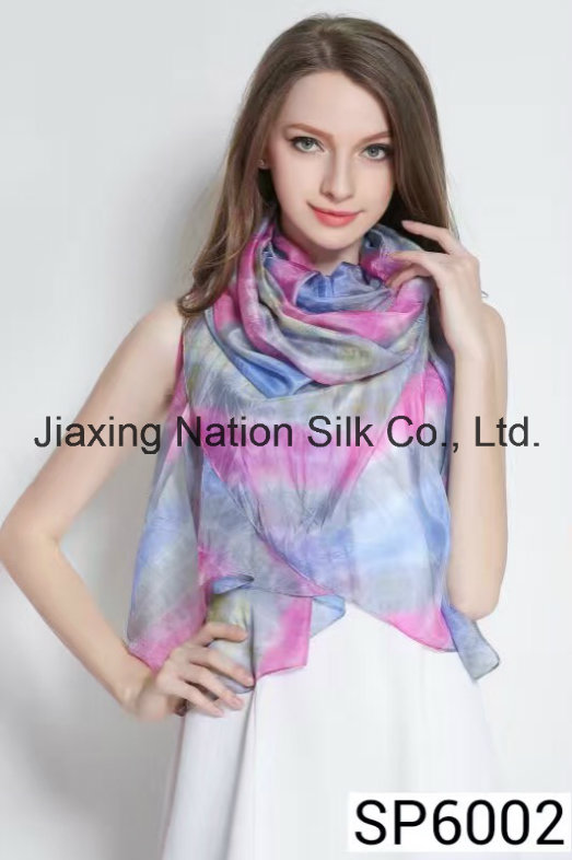 Comfortable and Soft Silk Paj Tie-Dyed Scarf