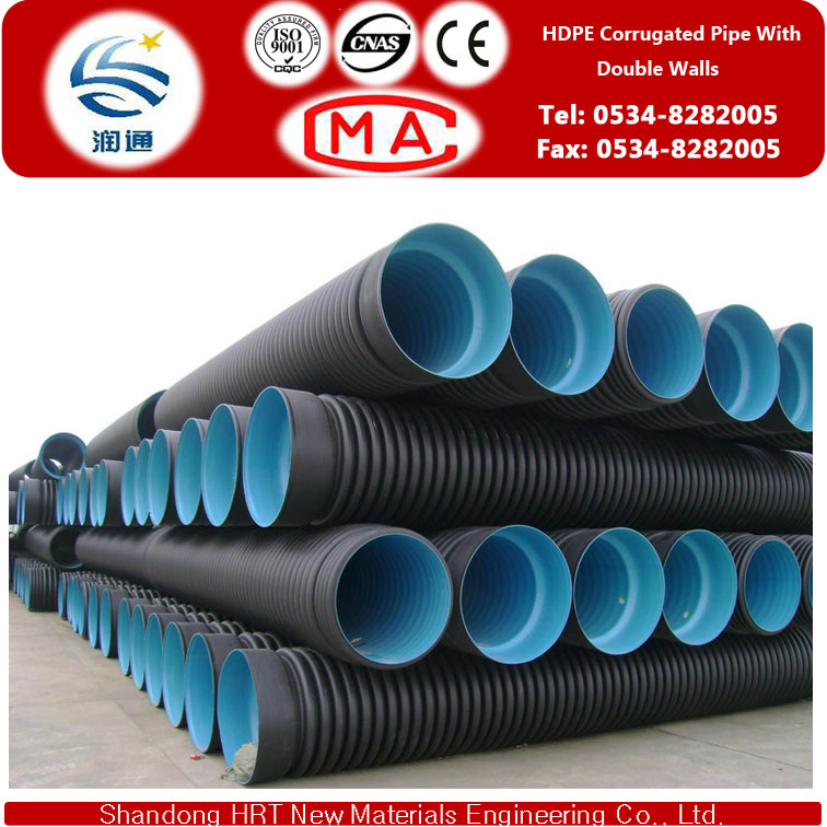 Dn50-Dn1800 HDPE Double Wall Corrugated Pipe for Green Belt