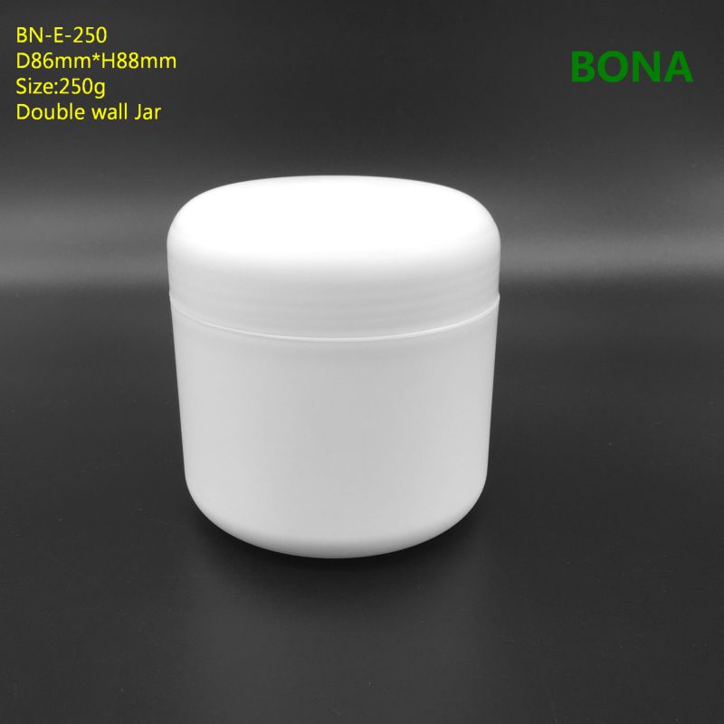 250g White Plastic Doule Wall Cream Jar