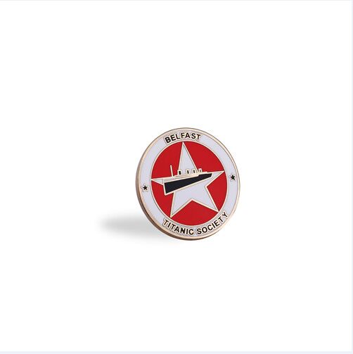 Silver Round Lapel Pin, Organizational Badge (GZHY-LP-016)