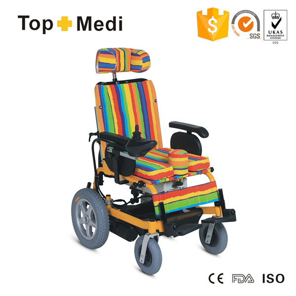 Medical Equipment Aluminum Foldable Reclining Power Cerebral Palsy Electric Wheelchair