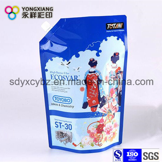 Stand up Detergent Plastic Packaging Bag with Spout