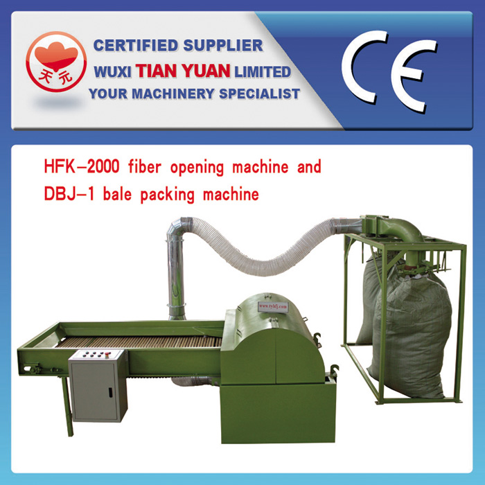 Nonwoven Microfiber Opening Machine with Bale Packing Machine