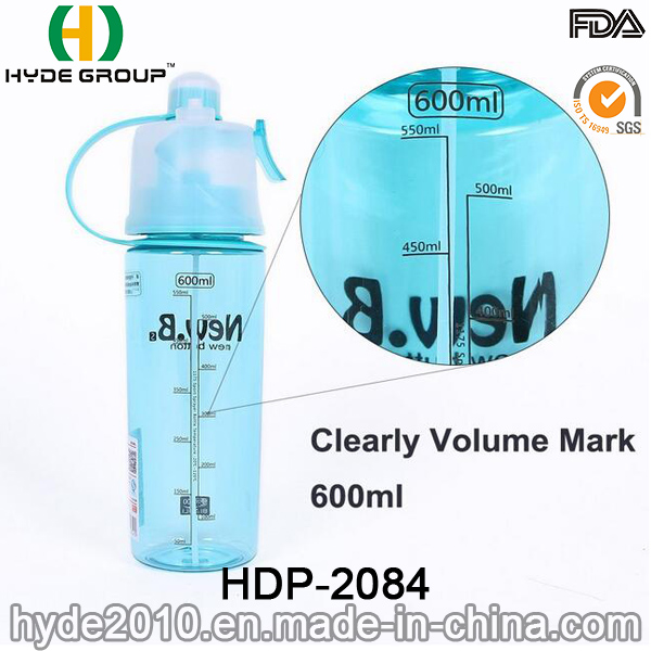 Newly Plastic Water Bottle, BPA Free Tritan Spray Bottle (HDP-2084)