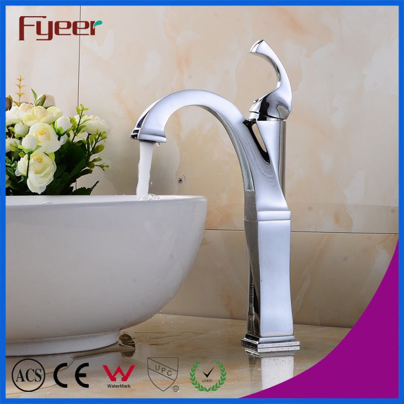 Fyeer Vitage Style Bathroom Chrome Plated Hot Cold Water Mixer Tap