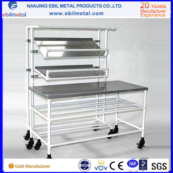 DIY System Plastic Coated Pipe Shelf with High Capacity / Low Cost