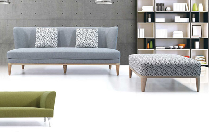 Modern Home Design Furniture Wooden Fabric Sofa