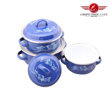 3PCS Enamel Casserole Pot Set (671EDB)