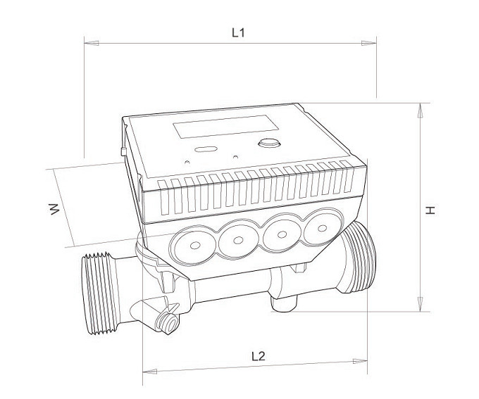 Hot Ultrasonic Heat Meter with Advanced Flow Sensor for Household Use