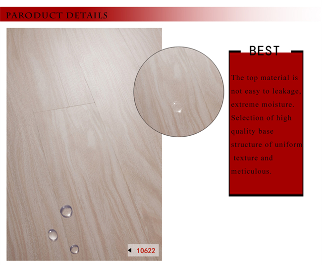 HDF Commercial Maple Wood Wooden Laminate Walnut U-Grooved Laminated Flooring