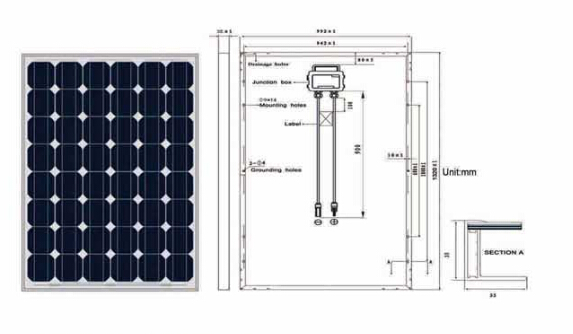 210W Efficiency Mono Silicon Solar Panel