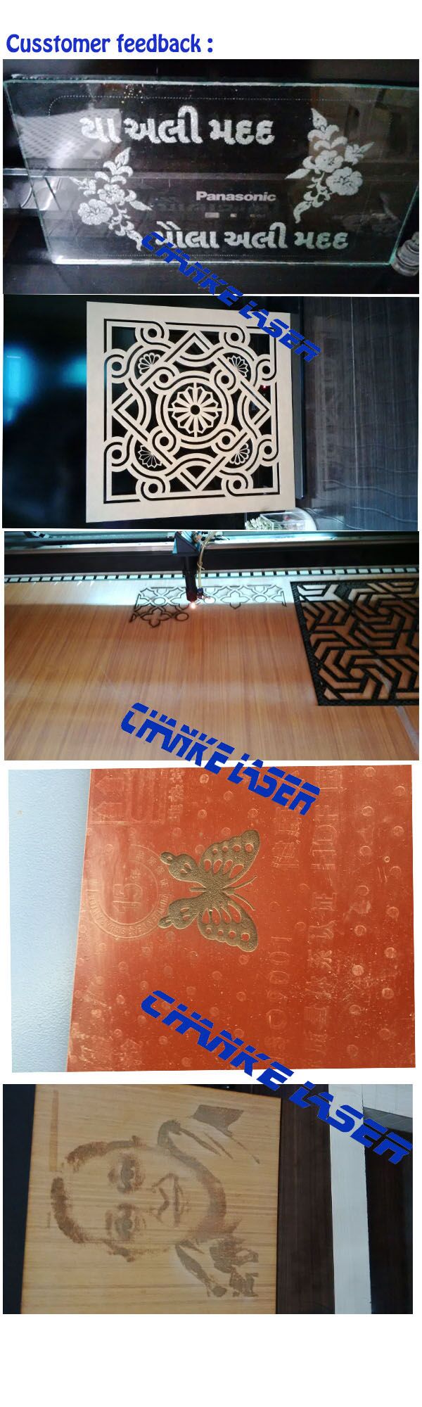 90wreci Paper Plywood Board Acrylic CO2 Laser Engraver