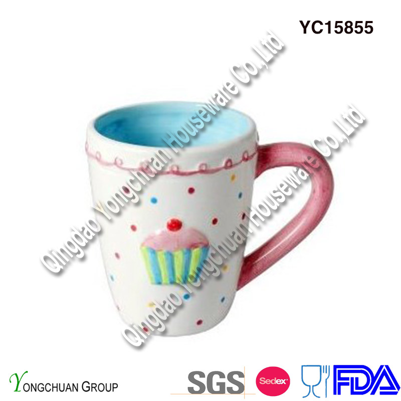 Porcelain Mug with Girl Pattern