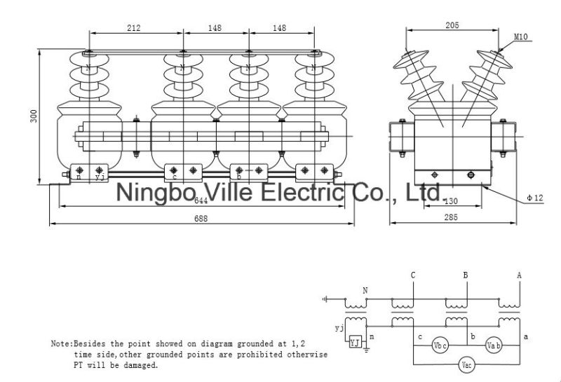 Jszf-10g Voltage Transformer (Vt) with Epoxy Resin Cast Semi-Enclosed Instrument Transformer Voltage Potential Transformer