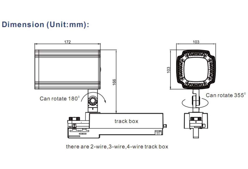 Shenzhen CRI80/CRI90 Citizen COB 35W 50W LED Track Light with Ce RoHS