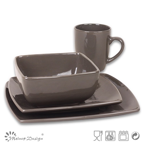 Hot Sale 16PCS Square Shape Stoneware Dinner Set