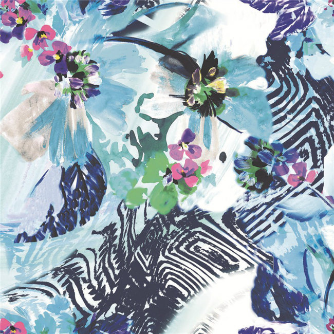 Women Dress Fabric Digital Printing Fabric (TLD-0082)