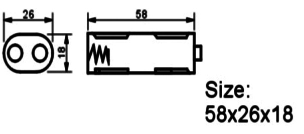 Waterproof Battery Holder AA Battery Holder Battery