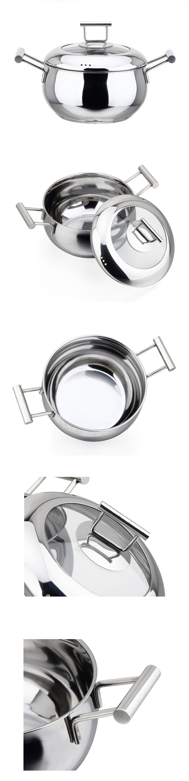 Fashion Eco-Friendly Metal Type Stainless Steel Cookware Set Pot Set