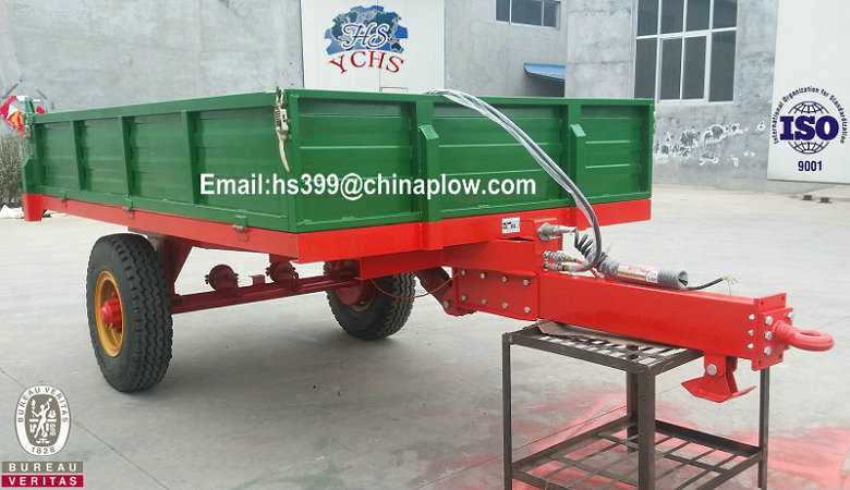 Manufacturer 5 Tons Farm Trailer Tractor Tipper Trailer in Europen Style