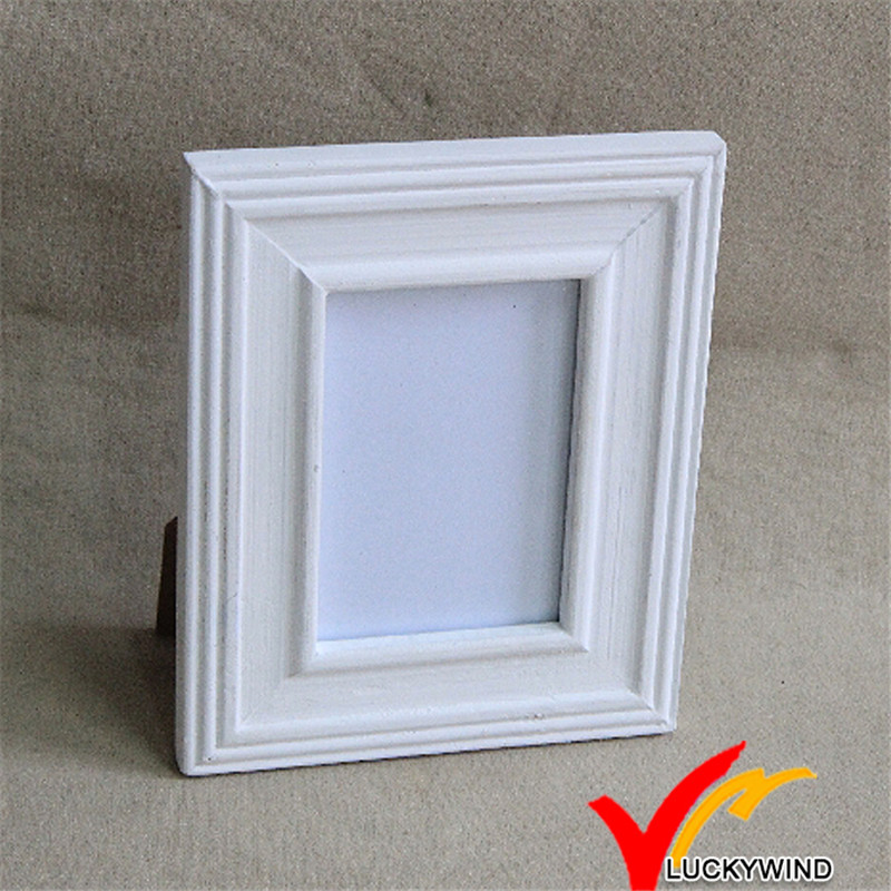 Wood Photo Frame White with Stand